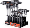 HORUSDY 18-Piece T-Handle allen wrench set, Inch/Metric Long Arm Ball End Hex Key Wrench Set, MM(1.5mm-10mm) SAE(1/16"-3/8") - style: 18PC T-Handle SAE/Metric