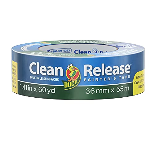 Duck Clean Release Blue Painters Tape, Masking Tape For Paint Projects, 1.5 in (1.41 in x 60 yd) Single Roll, 240194 - size: 1 Roll