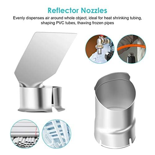 7pcs 35-40mm Heat Gun Nozzles Kit Stainless Steel Hot Air Soldering Station Replacement Parts for Repair Tool Accessory 1500-2000W