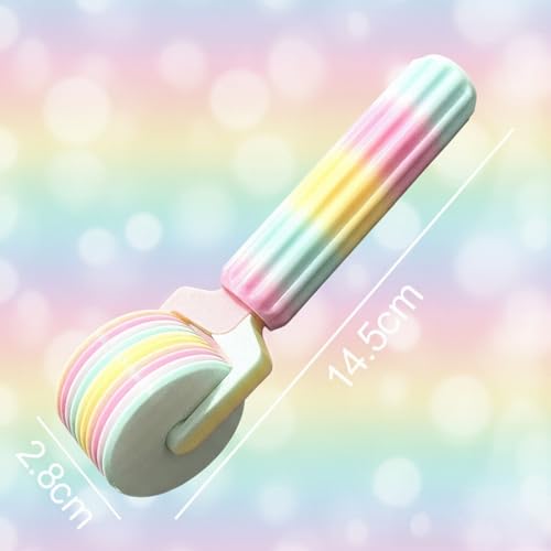 Diamond Painting Roller & Stylus Kit, Rainbow Gradient Plastic Pressing Roller for 5D Diamond Art, Efficient Point Drill & Rhinestone Fastening Tool for Adults & Kids