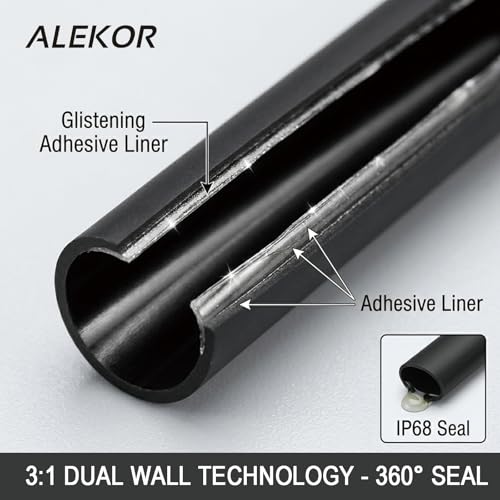 3:1 Dual Wall Heat Shrink Tubing Kit 240 PCS Black