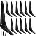 12pcs 4 Inch Shelf Brackets, Heavy Duty L Bracket, Black - size: 3x4 Inch-Black