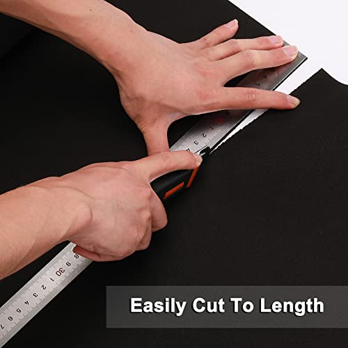 CASOMAN Professional Tool Box Liner and Drawer Liner - 24 inch (Wide) x 24 feet (Long), Non-Slip,Easy Cut, Black - size: 24"W x 288"L