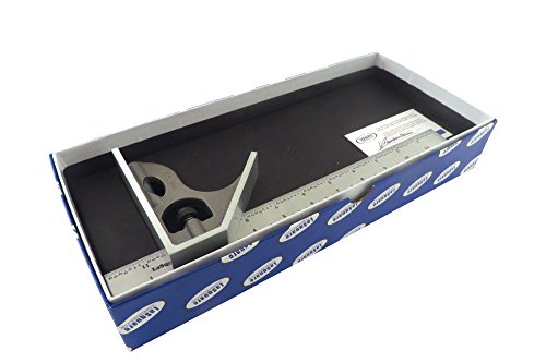 12” SAE Machinist Combination Square, Saddle Square, Stainless Steel Blade with 1/64", 1/32", 1/16" and 1/8" Markings, Hardened Aluminum Head LAS 12SS-12"