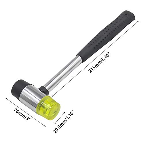 Luomorgo Dual Head Nylon Rubber Hammer Soft Mallet, 30mm/1.18 inch