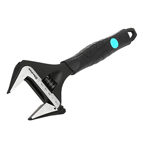 DURATECH 8-Inch Wide Jaw Adjustable Wrench - color: Black, size: 8-Inch