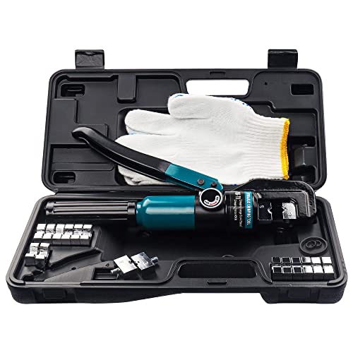 Hydraulic Crimping Tool for 1/8"-3/16" Cable Railing Kits, 10-Ton Crimper - color: Silver