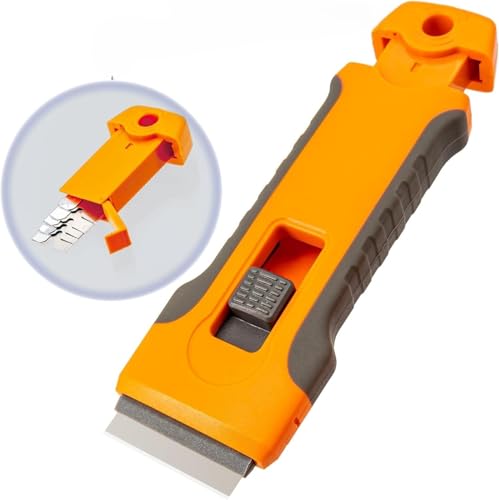 6 Pack Razor Blade Scraper Tool with 48pcs Extra Blades, Cleaning Razor Scraper, Glass Top Stove Scraper for Oven Door, Cooktop Scraper, Glass Scraper Cleaning Paint - size: 6 Pack