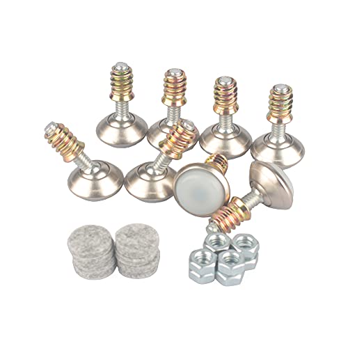 HUAYY Furniture Levelers Swivel Feet,Angle Height Adjustable(1/4-20 Nut Inserts Kits-8 Sets),Heavy Duty Leveling Legs for Table Chairs Cabinets Sofa,with High-Density Self-Adhesive Felt Pads - size: 1/4-20 Kits-8 Sets