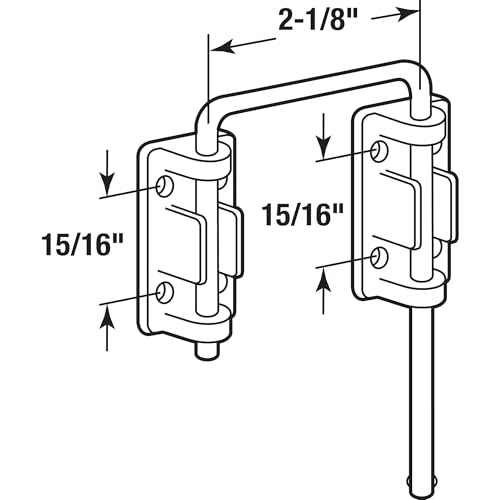 Prime-Line Patio Sliding Door Loop Lock, Child Safety & Security, Chrome - size: 2-1/8 in.
