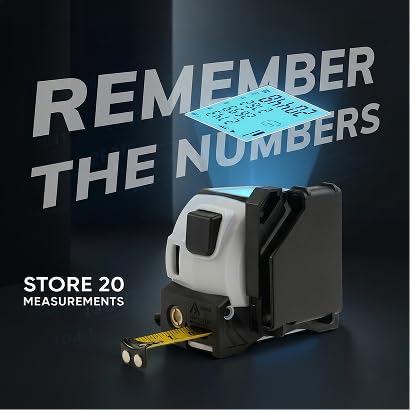 3-in-1 Digital Laser Tape Measure, Digital Display & Belt Clip