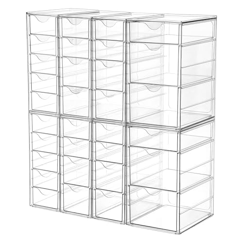 Vtopmart Acrylic Desk Organizer with 32 Drawers for Office, Makeup, Crafts - style: E