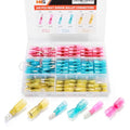 HKS 240PCS/120 Pairs Heat Shrink Bullet Connectors Kit – 22-10 AWG Male & Female Wire Terminals – Tinned Copper Crimp Connectors – Insulated Waterproof – for Automotive, Marine & Electrical Wiring - size: 10-22 AWG, style: Male&Female Bullet-240 pcs