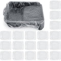 CroBlissful 20 Pcs 9 Inch Paint Tray Liners, Clear Plastic Pan Liners - size: 9 Inch