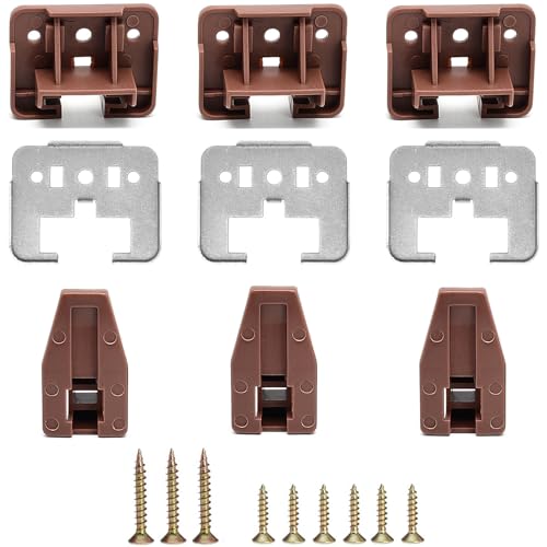 Surf Turtle 3 Sets Center Mount Drawer Track Glides with Metal Backing - style: 3 Pack/Classic With Metal Brackets