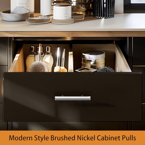 Probrico 5 Pack | 3" Cabinet Pulls Polished Chrome, Euro T Bar Kitchen Cabinet Hardware Stainless Steel Dresser Pulls Chrome Handles for Cabinet Dresser, 3" Hole Centers, 5" Total Length - color: Polished Chrome, size: hole center 3"