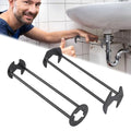 NINEFOX 2 Pcs Multifunctional Sink Wrench, Multifunctional Basin Wrench, 7-Type Sink Wrenchs Faucet Tool, Washbasin Wrenchs Set, for Kitchen Bathroom Tight Spaces