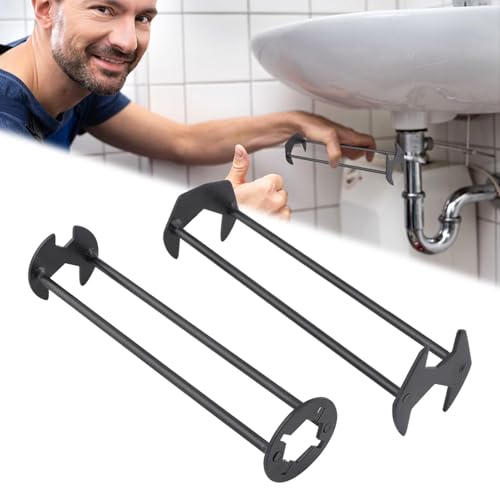NINEFOX 2 Pcs Multifunctional Sink Wrench, Multifunctional Basin Wrench, 7-Type Sink Wrenchs Faucet Tool, Washbasin Wrenchs Set, for Kitchen Bathroom Tight Spaces