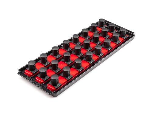 TEKTON 3/4 Inch Drive 3-Rail Socket Organizer Set, Red (24-Tool) | OST36124 | Made in USA - color: Red, size: (24-Tool), style: 3-Rail