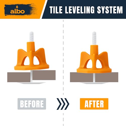 ALBO Tile Leveling System Base Plates 1/16" - 250 PCS - Professional Floor & Wall Spacers, Anti-Lippage Installation Clips for All Tile Formats, Self-Leveling Spacer System new - style: Spacer 1/16" 250 PCS