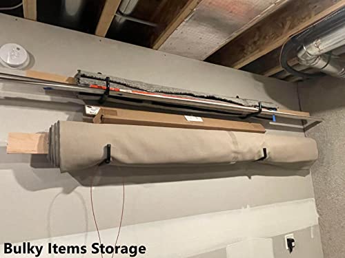 Garage Hooks, 10" Heavy Duty Garage Storage Tool Hangers, Wall Mount Storage Hooks for Garden Tools, Ladders, Bikes, Bulky Items - size: 8inch x 10inch