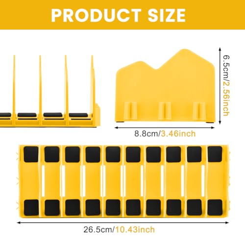 Pliers Organizer 2‑Pack, Expandable 20‑Slot Tool Rack - color: yellow