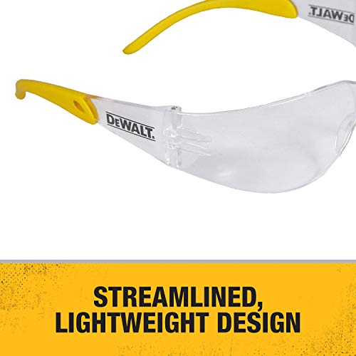 DEWALT DPG54-1C Safety Glasses, ANSI Z87.1+ Impact Rated, Clear Lens - size: One Size