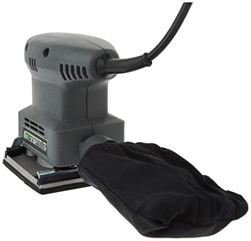 Genesis GPS2303 1/4 Sheet Palm Sander with Palm Grip, Dust-Protected Switch, Dust Bag, and Sandpaper Assortment - style: 1/4 Sheet Sander