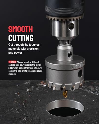 Kolvoii 9-Piece TCT Carbide Hole Saw Kit for Metal, 5/8"-1-3/8" - size: 5/8"(16mm) - 1-3/8"(35mm)