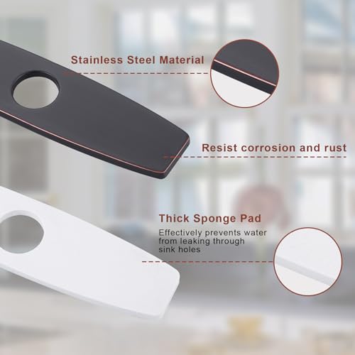 ARCORA 10.2 Inch Faucet Plate Sink Hole Cover Escutcheon - color: Oil Rubbed Bronze