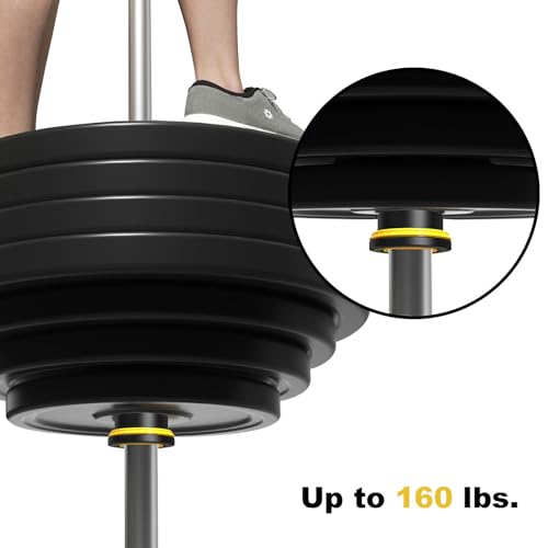 POWER GUIDANCE Fitness Barbell Clips 2" (Pair) - Quick fix Olympic Barbell Clamps & Collars for Secure Weightlifting & Powerlifting - Barbell Clips for Bars - color: Yellow