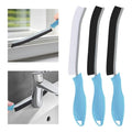 TQRR 3Pcs Hard Bristle Crevice Cleaning Brush-Thin Grout Scrub Brush - color: Light Blue
