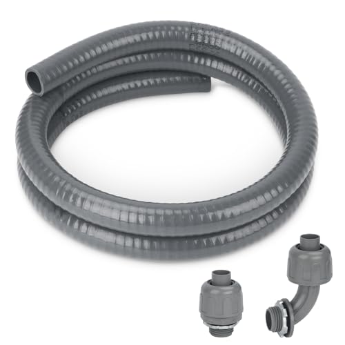 Electrical Conduit Kit 1/2" 4ft, AC Whip Kit, Liquid-Tight PVC Conduit - size: 1/2inch 4ft