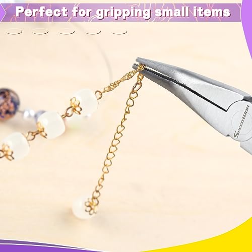 SPEEDWOX Mini Bent Nose Pliers, Micro Jaw Tools for Jewelry Making & DIY - style: Bent Nose Pliers