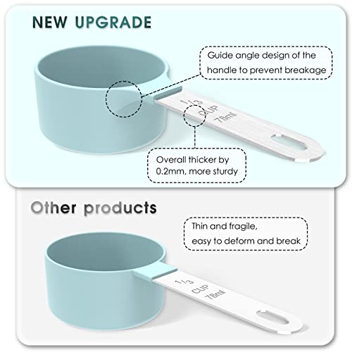 Measuring Cups & Spoons Set, Stackable Cups and Spoons - color: Red