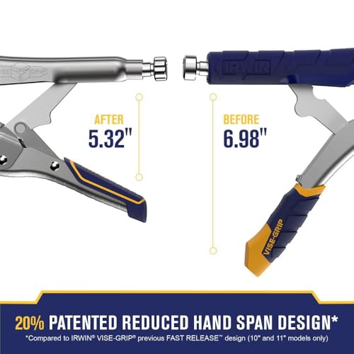 IRWIN VISE-GRIP Locking Pliers, 10-Inch Fast Release Curved Jaw (IRHT82573) - style: NEW