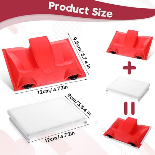 Edge Painting Tool, Corner Walls & Ceilings Pad Painter, Paint Edger Trimmer with 2pcs Replacement Pad Refills, Paint Pad Applicator for Ceilings Corner Edges Painter Trim Painting Supplies