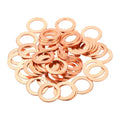 MECCANIXITY 52 Pcs Flat Copper Washers, 12x18x1mm Copper Upgraded Flat Metric Sealing Crush Ring Washers for Hydraulic Fittings Screw Bolt Nut Electronic Repair - size: 12x18x1mm