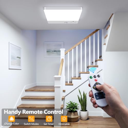 BrizLabs Magnetic LED Ceiling Light 2 Pack, USB-C Rechargeable & Wireless - size: 5.9 Inches