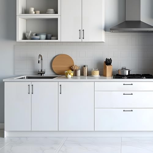 Ravinte Matte Black Kitchen Pulls Cabinet Handles 5 Inch 5 Pack - color: Matte Black, size: 5 Inches Hole Center