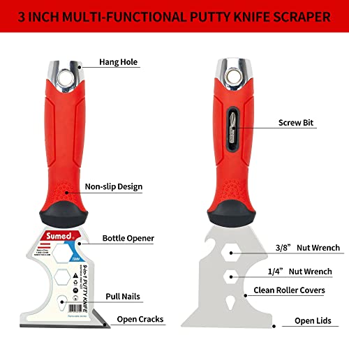 Drywall Tool Kit Putty Knife Set, 8PCS