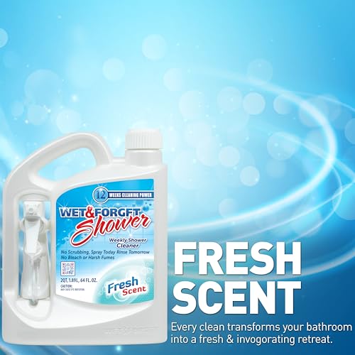 Wet & Forget Shower Cleaner Spray, No Scrub, Fresh Scent, 64 Fl Oz - size: 64 Fl Oz (Pack of 1)