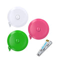 DiCUNO 3-Pack Soft Retractable Measuring Tape, 60-Inch 1.5 Meter, 3 Colors - color: 3 Colors (White/Green/Pink)