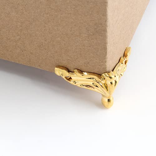 Zorfeter 24 Pcs Antique Brass Box Legs, Style1, Gold - color: Gold, size: Style1