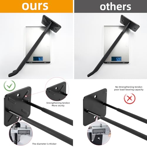 Sinoer 2 Pack Metal Wall Mount Garage Double Storage Hooks - style: 2pc Heavy duty hooks -12"