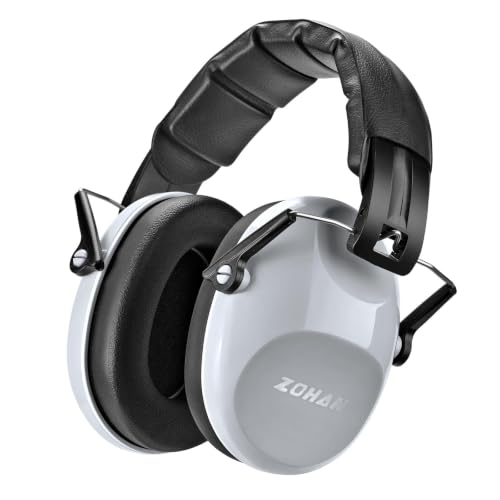 ZOHAN 032 Kids Noise Canceling Headphones - 25dB NRR Kids Ear Protection Earmuffs for School, Monster Jam, Fireworks, Travel, Air Show, Concert, Autism - Grey - color: 1pack - Grey