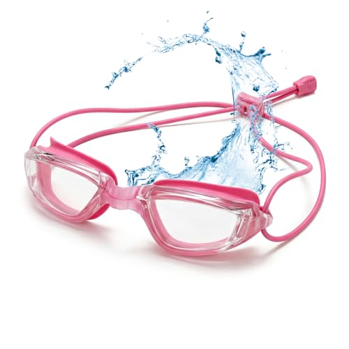Aegend Swim Goggles, Swimming Goggles No Leaking Full Protect Adult Youth - color: Transparent Rose Red
