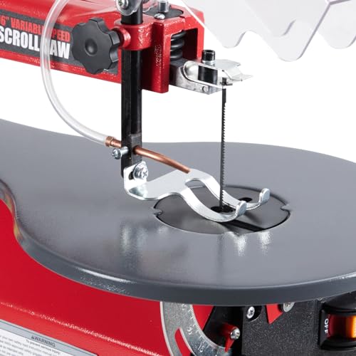 16-Inch Scroll Saw with Tilting Table and LED Light – Adjustable Speed for Wood, Acrylic, and Crafts - style: scroll saw with led