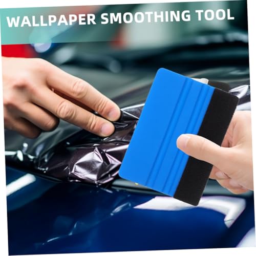 Holibanna Wallpaper Smoothing Tool Kit Peel and Stick Wallpaper Squeegee Set with Scraper Tape Measure Carving Cutter and 5 Refills for Installation and Car Film