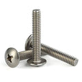 Mellewell #8-32 x 2" Truss Head Machine Screws, Full Thread, 18-8 Stainless Steel, Quantity 50 - color: Silver, size: #8-32 x 2"
